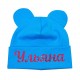 Іменна гліттер - дитяча шапка-ведмедик для малюків купити в інтернет магазині