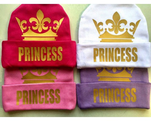 Іменна з короною - дитяча шапка з відворотом для малюків купити в інтернет магазині