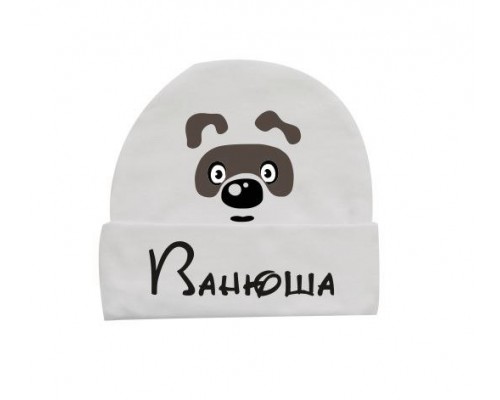 Вінні Пух іменна - дитяча шапка з відворотом для малюків купити в інтернет магазині