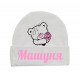 Мишка Тедди именная - детская шапка с отворотом для малышей купить в интернет магазине