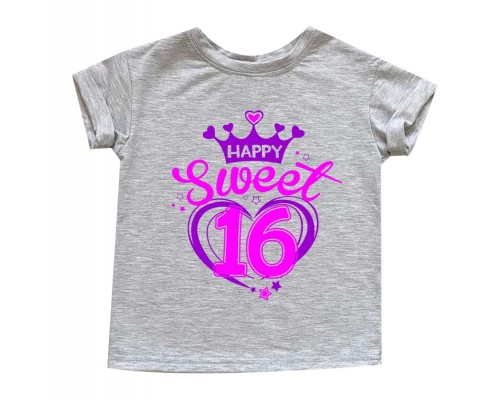 Футболка подростковая для девочки Happy Sweet 16 купить в интернет магазине
