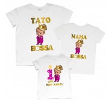 Комплект футболок для всієї родини "1 рік при владі" Boss Baby дівчинка