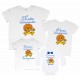 Комплект футболок для всей семьи Мне 1 годик со львенком купить в интернет магазине