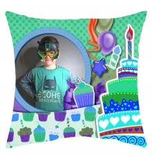 Подушка декоративная с фото на День рождения для мальчика
