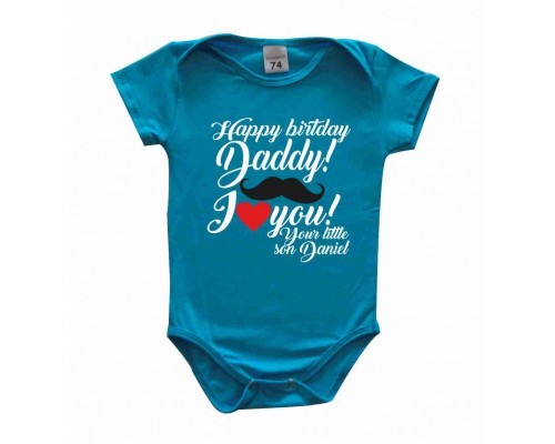 Боди и футболки детские с надписями на День Рождения папе, маме, бабушке, дедушке Happy birthday Daddy! купить в интернет магазине