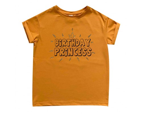 Футболка детская для девочки Birthday princess купить в интернет магазине