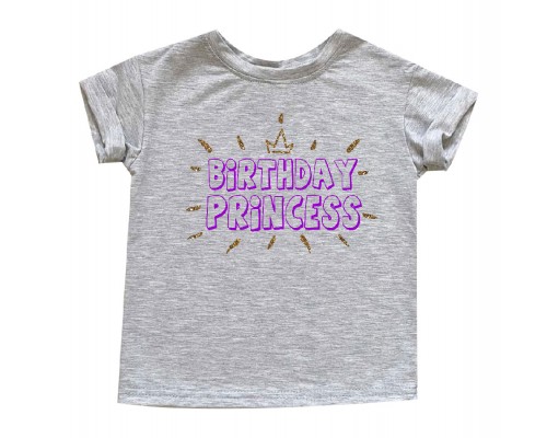 Футболка детская для девочки Birthday princess купить в интернет магазине
