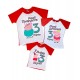 Комплект 2-х цветных футболок для всей семьи Моей Принцессе Доченьке 3 годика свинка Пеппа купить в интернет магазине