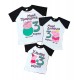 Комплект 2-х кольорових футболок для всієї родини Моїй Принцесі Донечці 3 рочки свинка Пеппа купити в інтернет магазині
