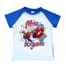 Футболка детская 2-х цветная "Мне 4 годика" Человек паук Spider Man