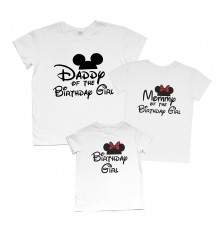 Набір футболок для всієї родини "Birthday Girl" Мінні Маус