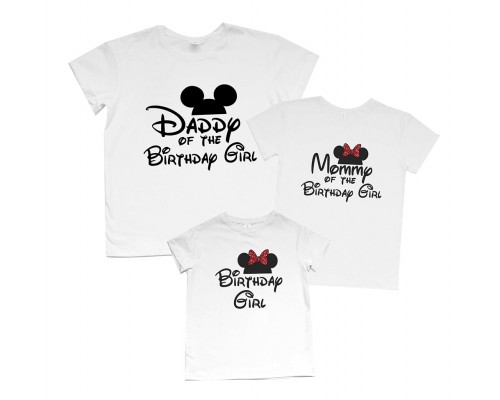 Набор футболок для всей семьи Birthday Girl Минни Маус купить в интернет магазине