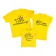 Семейные футболки для троих family look Папа Мама именинницы с короной купить в интернет магазине