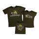 Семейные футболки для троих family look Папа Мама именинницы с короной купить в интернет магазине