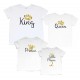 Комплект футболок для семьи из 4 человек King, Queen, Prince с короной купить в интернет магазине