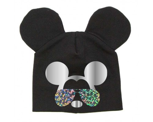 Микки Маус в очках голограмма - детская шапка с ушками для мальчиков купить в интернет магазине