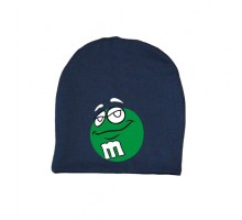 M&M's зеленый - детская шапка удлиненная