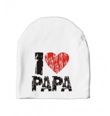 I love papa - детская шапка удлиненная