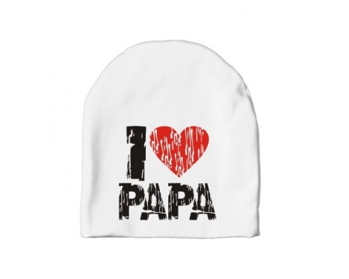I love papa - детская шапка удлиненная для мальчиков купить в интернет магазине