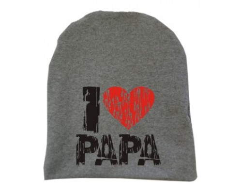 I love papa - дитяча шапка подовжена для хлопчиків купити в інтернет магазині