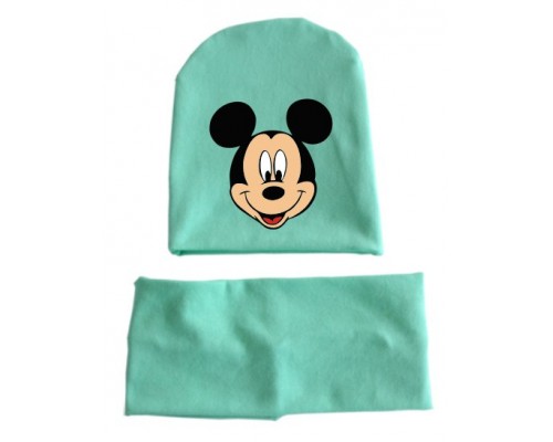 Микки Маус - детская шапка удлиненная с хомутом для мальчиков купить в интернет магазине