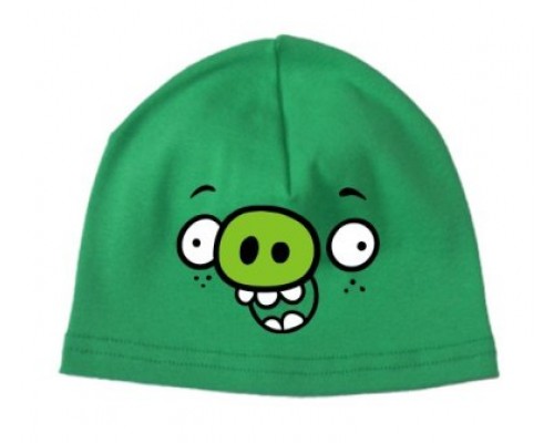 Angry Birds - шапка детская зеленая для мальчика купить в интернет магазине