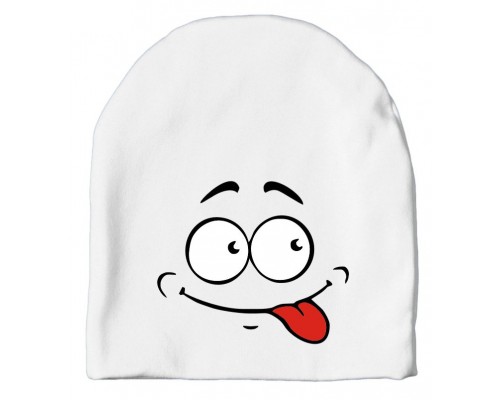 Мордочка с языком - детская шапка удлиненная для мальчиков купить в интернет магазине