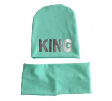 KING - детская шапка удлиненная +хомут