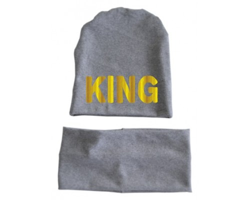 KING - дитяча шапка подовжена +хомут для хлопчиків купити в інтернет магазині