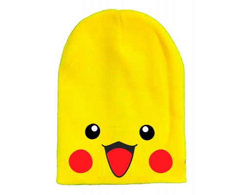 Мордочка покемон Пикачу - детская шапка удлиненная для мальчиков купить в интернет магазине