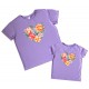 Комплект футболок для мами та доньки Квіткове серце купити в інтернет магазині