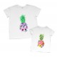 Комплект футболок для мамы и дочки Ананасы купить в интернет магазине