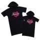 Сердца - платья с капюшоном для мамы и дочки купить в интернет магазине