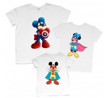 Микки Маусы супергерои - комплект футболок для всей семьи