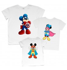 Міккі Мауси супергерої - комплект футболок для всієї родини