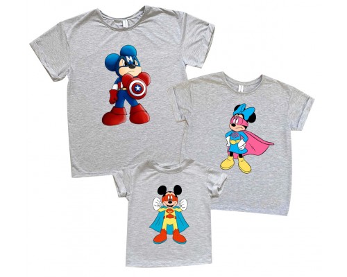 Міккі Мауси супергерої - комплект футболок для всієї родини купити в інтернет магазині