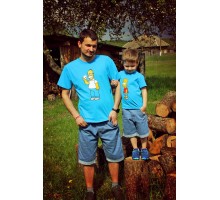 Комплект футболок для тата та сина "Гомер та Барт Сімпсони"