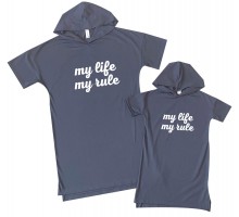 Комплект платьев для мамы и дочки "my life my rule"