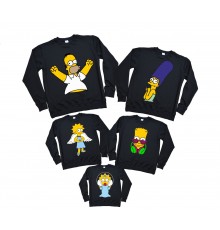 Набор свитшотов для семьи 5 человек "Симпсоны"
