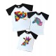 Комплект 2-х кольорових футболок з тваринами слон, зебра, жираф купити в інтернет магазині