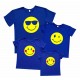 Комплект семейных футболок Смайлики круглые купить в интернет магазине