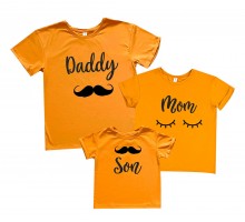 Комплект семейных футболок family look "Daddy, Mom, Son"