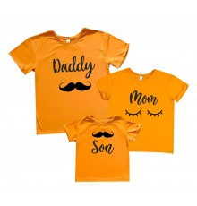 Комплект семейных футболок family look "Daddy, Mom, Son"
