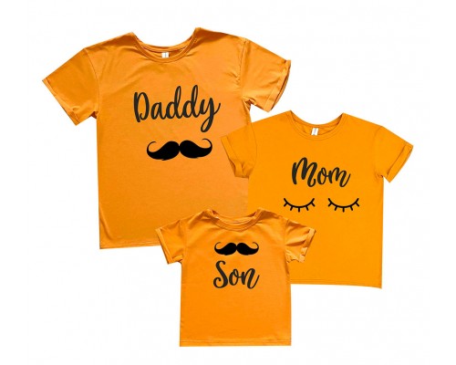 Комплект сімейних футболок family look Daddy, Mom, Son купити в інтернет магазині
