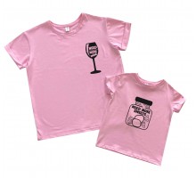 Комплект футболок для мамы и дочки "Need More Wine, Need More Sweets"