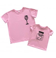 Комплект футболок для мами та доньки "Need More Wine, Need More Sweets"