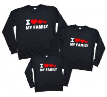 Свитшоты для всей семьи "I love my family"