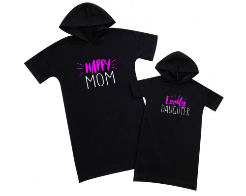 Happy MOM, Lovely DAUGHTER - сукні з капюшоном для мами та доньки купити в інтернет магазині