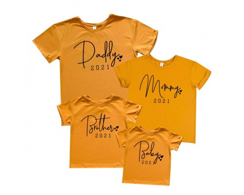 Daddy, Mommy, Brother, Baby - комплект футболок для всей семьи купить в интернет магазине