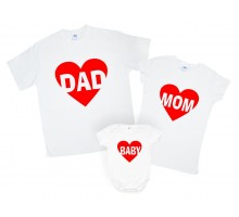 Комплект футболок для всієї родини "Dad, Mom, Baby"